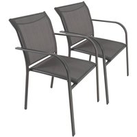Sweeek - 2er-Set Gartensessel aus Aluminium und Textilene von SWEEEK