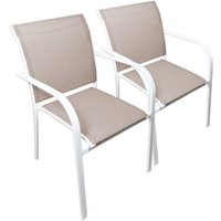 Sweeek - 2er-Set Gartensessel aus Aluminium und Textilene Sweeek - 2er-Set Gartensessel aus Aluminium und Textilene von SWEEEK