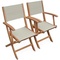 Sweeek - 2er-Set Gartensessel aus Holz, Klappbar Sweeek - 2er-Set Gartensessel aus Holz, Klappbar von SWEEEK
