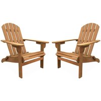 Sweeek - 2er-Set Gartensesseln aus Holz von SWEEEK