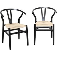 2er-Set Holzstühl mit Sitzfläche aus Seilbespannung - Sweeek 2er-Set Holzstühl mit Sitzfläche aus Seilbespannung - Sweeek von SWEEEK