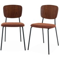 2er-Set Stühle mit strukturiertem Bouclé-Sitz - Sweeek 2er-Set Stühle mit strukturiertem Bouclé-Sitz - Sweeek von SWEEEK