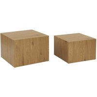 2er-Set quadratische Couchtische mit Eschenholz-Effekt - Sweeek von SWEEEK