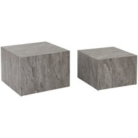 2er-Set quadratische Couchtische mit Marmorlook - Sweeek 2er-Set quadratische Couchtische mit Marmorlook - Sweeek von SWEEEK