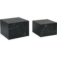 2er-Set quadratische Couchtische mit Marmorlook - Sweeek von SWEEEK