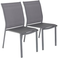 2er-Set stapelbare Gartenstühle aus Aluminium und Textilene - Sweeek 2er-Set stapelbare Gartenstühle aus Aluminium und Textilene - Sweeek von SWEEEK