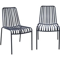 2er-Set stapelbare Gartenstühle aus Stahl - Sweeek 2er-Set stapelbare Gartenstühle aus Stahl - Sweeek von SWEEEK