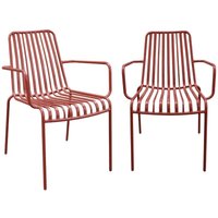 Sweeek - 2er-Set stapelbare Gartenstühle aus Stahl Sweeek - 2er-Set stapelbare Gartenstühle aus Stahl von SWEEEK