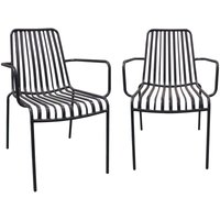 Sweeek - 2er-Set stapelbare Gartenstühle aus Stahl Sweeek - 2er-Set stapelbare Gartenstühle aus Stahl von SWEEEK