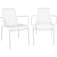 Sweeek - 2er-Set stapelbare Gartenstühle aus Stahl Sweeek - 2er-Set stapelbare Gartenstühle aus Stahl von SWEEEK