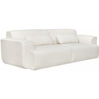 3-Sitzer Sofa Bouclé-Bezug - Kunstlammfell Weiß - Sweeek von SWEEEK