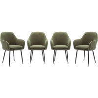 4er Set Samt Sessel mit Metallbeinen - Sweeek von SWEEEK