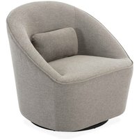 Sweeek - Drehsessel 360 mit Kissen, Stoffbezug lana, Polyester, Taupe - Taupe von SWEEEK