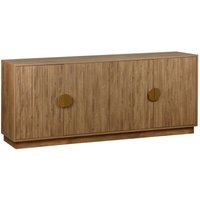 Exotisches Sideboard mit 4 Türen in Mangoholz-Optik mit Rillen 180cm - Sweeek von SWEEEK