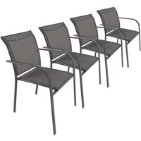 Sweeek - Gartenstuhl aus Aluminium und Textilene (4er-Set) von SWEEEK
