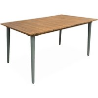 Gartentisch aus Holz und Metall 6 Plätze - Salbeigrün - Sweeek von SWEEEK