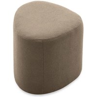 Hocker in Kieselsteinform mit Stoffbezug , Polyester, Taupe - Taupe - Sweeek von SWEEEK