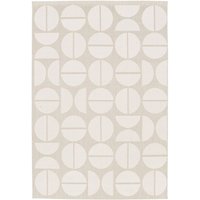 Sweeek - In-/Outdoor-Teppich mit geometrischen Mustern in creme und beige - 160 x 230 cm von SWEEEK