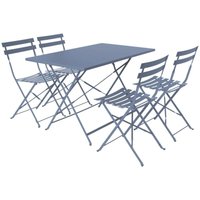 Sweeek - Klappbarer Bistro-Gartentisch aus Stahl mit 4 Stühlen von SWEEEK