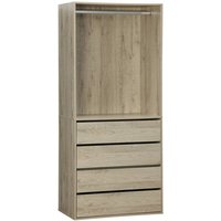 Modul mit 4 Schubladen und Kleiderschrank - Sweeek von SWEEEK