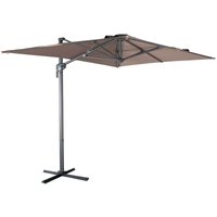 Sweeek - Rechteckiger Sonnenschirm 2x3 m - Taupe von SWEEEK