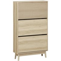 Sweeek - Schuhschrank 3 Türen Naturholzdekor von SWEEEK