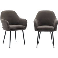 Sweeek - 2er-Set Cord-Sessel mit mattschwarzen Metallbeinen von SWEEEK