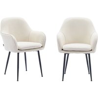 Sweeek - 2er-Set Cord-Sessel mit mattschwarzen Metallbeinen von SWEEEK