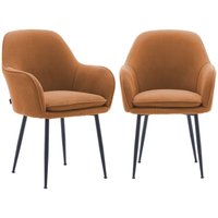 Sweeek - 2er-Set Cord-Sessel mit mattschwarzen Metallbeinen von SWEEEK