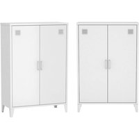 2er-Set Kommoden/Schränke aus Metall mit 2 Türen - Sweeek 2er-Set Kommoden/Schränke aus Metall mit 2 Türen - Sweeek von SWEEEK
