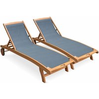 Sweeek - 2er-Set Sonnenliegen aus Holz von SWEEEK
