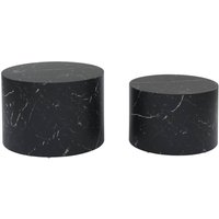 2er Set runde Couchtische mit Marmoroptik - Sweeek 2er Set runde Couchtische mit Marmoroptik - Sweeek von SWEEEK