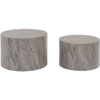 2er Set runde Couchtische mit Marmoroptik - Sweeek 2er Set runde Couchtische mit Marmoroptik - Sweeek von SWEEEK