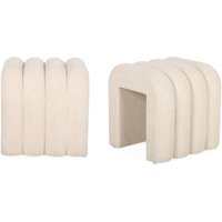 2er-Set zeitgenössische Hocker mit Stoffbezug - Sweeek von SWEEEK
