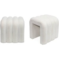 2er-Set zeitgenössische Hocker mit Stoffbezug - Sweeek von SWEEEK