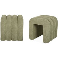 2er-Set zeitgenössische Hocker mit Stoffbezug - Sweeek 2er-Set zeitgenössische Hocker mit Stoffbezug - Sweeek von SWEEEK