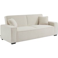 Sweeek - 3-Sitzer-Sofa mit Schlaffunktion, cremeweißer Bouclébezug Sweeek - 3-Sitzer-Sofa mit Schlaffunktion, cremeweißer Bouclébezug von SWEEEK