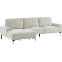Sweeek - 3-Sitzer-Sofa mit Stoffbezug - Recamiere links, Polyester, Creme Sweeek - 3-Sitzer-Sofa mit Stoffbezug - Recamiere links, Polyester, Creme von SWEEEK