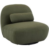 360°-Drehsessel mit strukturiertem Bouclé-Bezug, Strukuriertes Bouclé, Khaki - Sweeek von SWEEEK