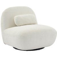 Sweeek - 360°-Drehsessel mit strukturiertem Bouclé-Bezug, Strukuriertes Bouclé, Creme Sweeek - 360°-Drehsessel mit strukturiertem Bouclé-Bezug, Strukuriertes Bouclé, Creme von SWEEEK