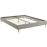 Sweeek - Bett mit Lattenrost 160 x 200cm fein gerippter Cord-Bezug von SWEEEK