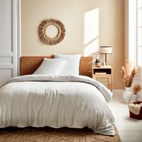 Sweeek - Bettwäsche aus weißer Baumwoll-Gaze - 240 x 220 cm Sweeek - Bettwäsche aus weißer Baumwoll-Gaze - 240 x 220 cm von SWEEEK