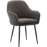 Sweeek - Cord-Sessel mit mattschwarzen Metallfüßen, Cord, Dunkelgrau von SWEEEK