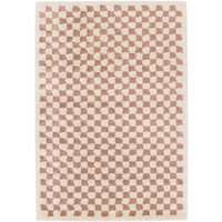 Sweeek - Indoor Teppich Shaggy Schachbrettmuster altrosa und cremefarben - 120 x 170 cm Sweeek - Indoor Teppich Shaggy Schachbrettmuster altrosa und cremefarben - 120 x 170 cm von SWEEEK