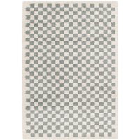 Sweeek - Indoor Teppich Shaggy Schachbrettmuster hellblau und cremefarben - 160 x 230 cm von SWEEEK