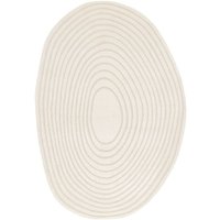 Sweeek - Indoor-Teppich mit Kieselsteinform Reliefmuster cremefarben von SWEEEK