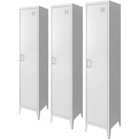 Sweeek - Industrieller Kleiderschrank mit 4 Ablageflächen (3er Set) von SWEEEK