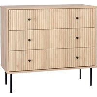 Sweeek - Kommode mit gerilltem Holzdekor 3 Schubladen von SWEEEK
