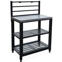 Sweeek - Outdoor-Küchenregal aus Stahl 2 Ablagen L80 cm von SWEEEK