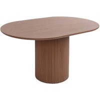 Sweeek - Ovaler Couchtisch mit geriffelter Holzoptik von SWEEEK